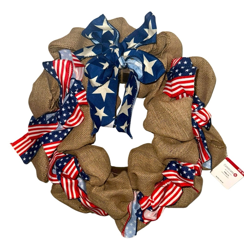 Americana American Flag style wreath